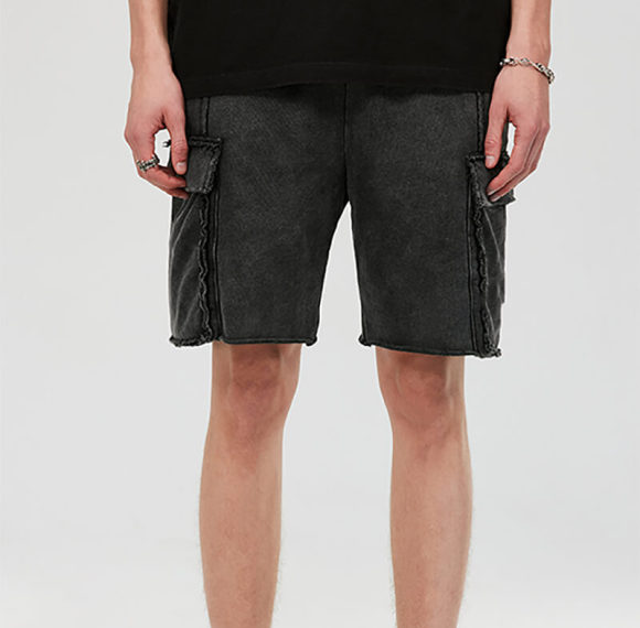 Custom Vintage Washed Street Style Casual Shorts | 380GSM, 100% Cotton, Loose Fit Summer Streetwear Shorts