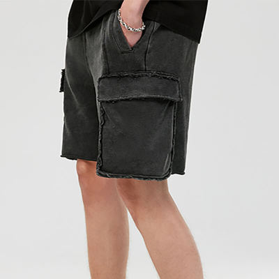 Custom Vintage Washed Street Style Casual Shorts | 380GSM, 100% Cotton, Loose Fit Summer Streetwear Shorts