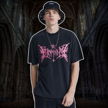 Custom Washed Mystery Symbols T-shirt | 220GSM, 100% Cotton, Oversized Fit Dark Streetwear T-shirts