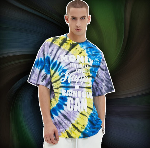 Custom Tie-Dye Street Style Short Sleeve T-Shirt | 230GSM, 100% Cotton, Oversized Fit Street Style T-Shirt