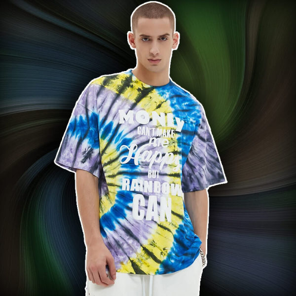 Custom Tie-Dye Street Style Short Sleeve T-Shirt | 230GSM, 100% Cotton, Oversized Fit Street Style T-Shirt