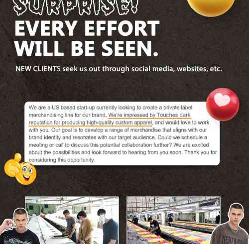 Talent Draws Eyes! US Startup & Touches Dark Forge Private Label Merch