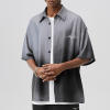 Customized Gradient Street Style Shirt | Woven Fabric, 100% Polyester, Oversized Fit Street Style Shirt