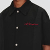 Custom Splicing Street Style Short Sleeve Shirt | 175GSM, 50% Cotton, 50% Polyester, Oversized Fit Dark Style Shirt