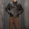 Custom Vintage Washed Motorcycle Short Jacket | 100% Spandex, Leather, Oversized Fit | Dark Style Streetwear Jacket