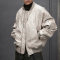 Custom Vintage Washed Baseball Jacket | 55% Viscose 45% Polyester, Mixed Fabrics, Oversized Fit | Dark Style Streetwear Jacket