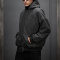 Custom Slightly Wrinkled Vintage Washed Jacket | 100% Cotton, Sweatshirt Fabric, Oversized Fit | Dark Style Streetwear Short Jacket