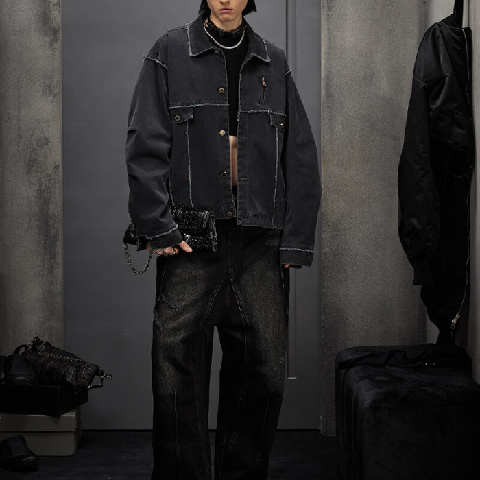 Vintage Destruction Short Harrington Bomber Jacket | Vintage Street Style | Streetwear Jacket Manufacturer