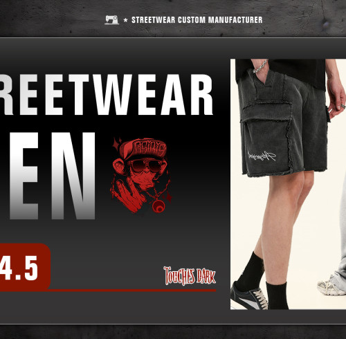 Stay tuned for Touches Dark's new May collection of customizable dark street shorts!