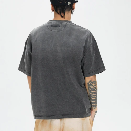 Custom Vintage Washed Heavyweight Street T-Shirt | 240GSM, 100% Cotton, Boxy Fit | High Street Style T-Shirt