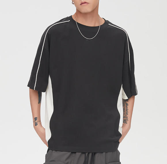 Custom Simple Personalized Pattern Printed T-shirt | 280GSM, 100% Cotton, Boxy Fit | Dark Street Style T-Shirt