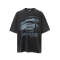 Custom Heavyweight Vintage Washed Print T-shirt | 300GSM, 100% Cotton, Boxy Fit | Dark Street Style T-Shirt
