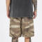 Custom Vintage Camouflage Work Shorts | 100% Polyester, High Street Multi-Pocket Straight Streetwear Shorts