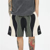 Custom Splicing Colorblocking Street Style Shorts | 100% Polyamide, Screen Print Nylon Streetwear Shorts