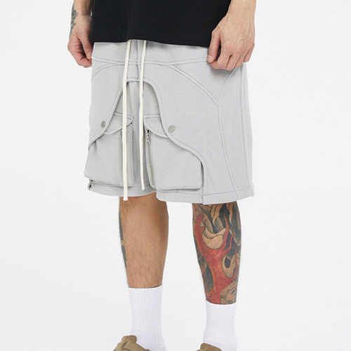 Custom Splicing Deconstructed High Street Shorts | 100% Cotton, 360G Heavyweight Fabric Functional Shorts