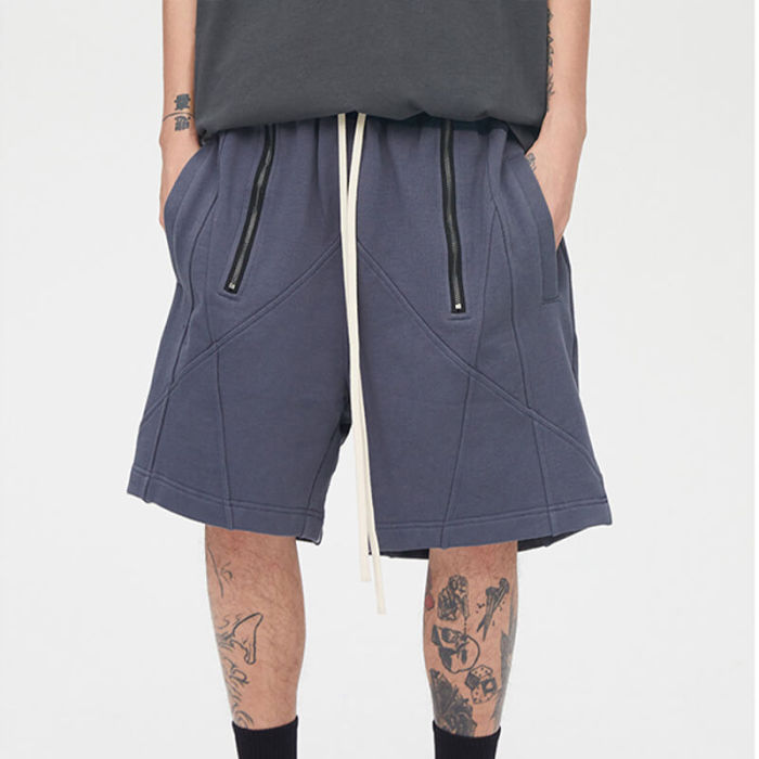 Custom Washed Spliced High Street Style Shorts | 100% Cotton, 380G Heavyweight Street Style Work Shorts