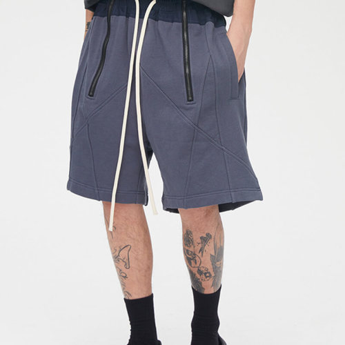 Custom Washed Spliced High Street Style Shorts | 100% Cotton, 380G Heavyweight Street Style Work Shorts