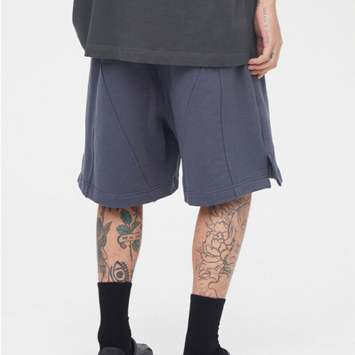 Custom Washed Spliced High Street Style Shorts | 100% Cotton, 380G Heavyweight Street Style Work Shorts