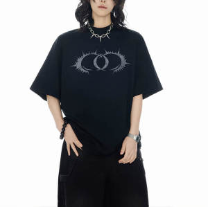 Custom Totem Graphic Printed T-Shirt | 240GSM, 100% Cotton, Boxy Fit | Dark Street Style T-Shirt