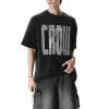 Custom Wash Rhinestone Printed Summer T-Shirt | 240GSM, 100% Cotton, Boxy Fit | Dark Street Style T-Shirt