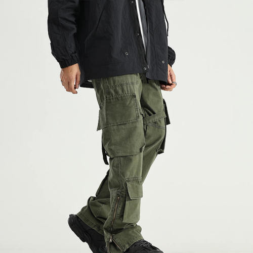 Custom Washed High Street Style Cargo Pants | 100% Cotton, Loose Fit High Street Style Cargo Pants