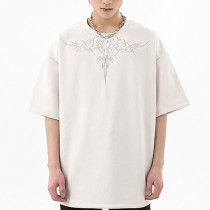 Custom Embroidered Printed High Street T-Shirt | 260GSM, 100% Cotton, Short Sleeve, Oversized Fit | Support OEM, ODM