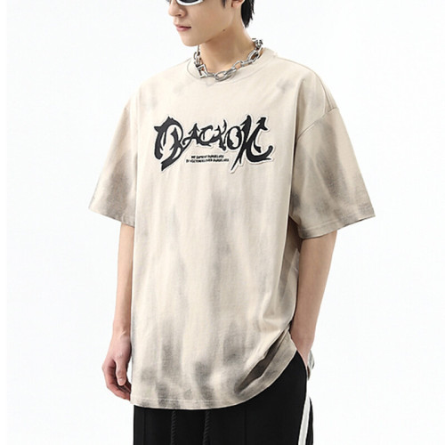 Custom Washed Tie-Dye Street Style T-Shirt | 260GSM, 100% Cotton, Short Sleeve, Oversized Fit | Support OEM, ODM