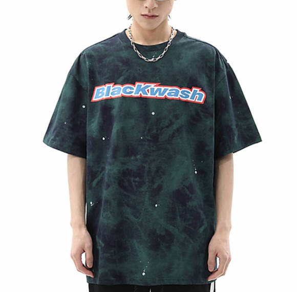 Custom Tie-Dye Gradient Street Style T-shirt | 240GSM, 100% Cotton, Short Sleeve, Oversized Fit | Support OEM, ODM