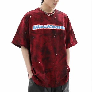 Custom Tie-Dye Gradient Street Style T-shirt | 240GSM, 100% Cotton, Short Sleeve, Oversized Fit | Support OEM, ODM