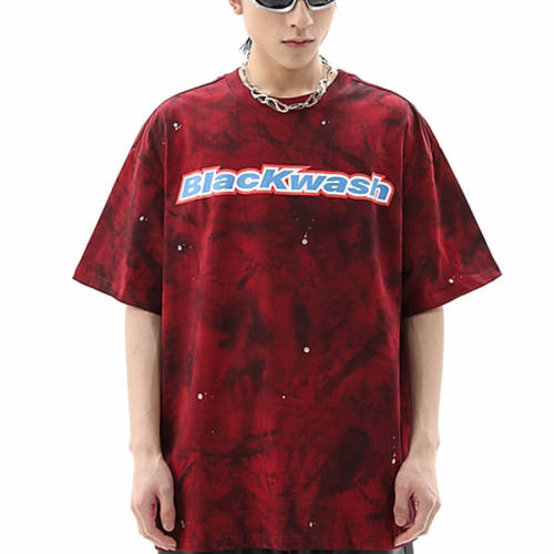 Custom Tie-Dye Gradient Street Style T-shirt | 240GSM, 100% Cotton, Short Sleeve, Oversized Fit | Support OEM, ODM