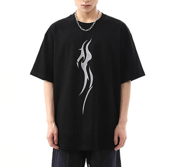 Custom Heavyweight Fabric Street Style T-shirt | 320GSM, 100% Cotton, Short Sleeve, Oversized Fit | Support OEM, ODM