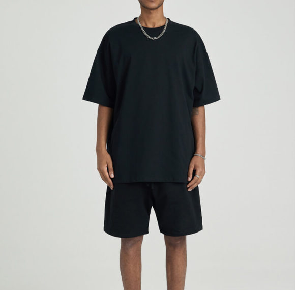 Custom Cool Feeling Fabric Solid Color T-shirts | 240GSM, Cold Cotton Fabric, Short Sleeve, Boxy Fit | Custom Dark Street Style T-shirts