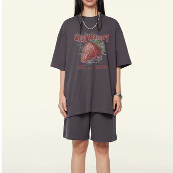 Custom Fruit Print Casual Street T-Shirt | 230GSM, Cool Feeling Fabric, Short Sleeve, Boxy Fit | Custom Dark Art T-Shirt