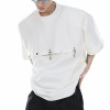 Custom Deconstructed Punk Style T-Shirt | 240GSM, 65% Polyester 35% Cotton, Short Sleeve, Oversized Fit | Custom Dark Art T-Shirt