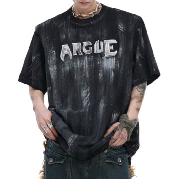 Custom Vintage Washed Gradient Street Style T-Shirt | 240GSM, 100% Cotton, Short Sleeve, Oversized Fit | Custom Dark Art T-Shirt