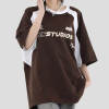 Custom Splicing Racing Style Street T-Shirt Men | 400GSM, 100% Cotton, Short Sleeve, Oversized Fit | Street Style T-Shirt Design