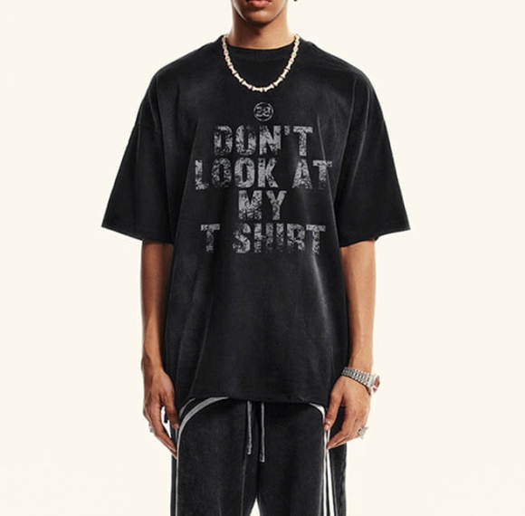 Custom Vintage Washed Printed Street T-shirt | 310GSM, 100% Cotton, Short Sleeve, Boxy Fit | Street Style T-Shirt Design