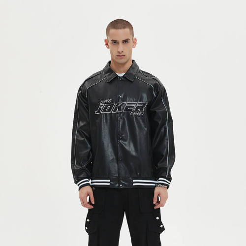Customized Original Faux Leather Bomber Jacket | Street Style | Touches Dark Original Design Jacket