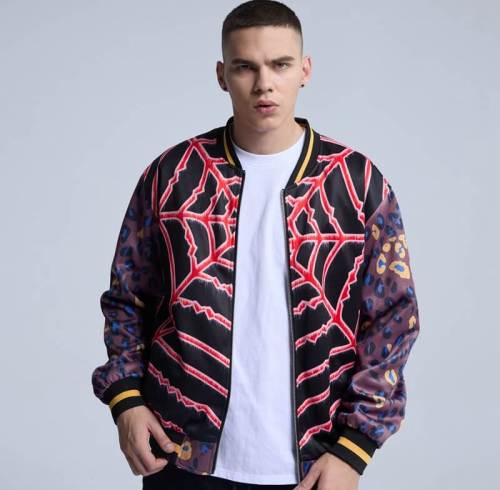 Custom Original Spider Web Print Street Jacket | Street Style | Touches Dark Original Design Jacket
