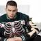 Custom Skeleton Printed Embroidery Baseball Jacket | Embroidery & Towel Embroidery | Corduroy Fabric