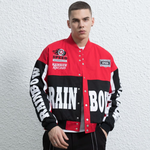 Custom Racing Style Baseball Short Jacket | Dark Street Style | Touches Dark Original Design Baseball Jacket