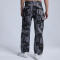 Custom Cashew Flower Multi-Pocket Cargo Pants | Street Style Pants | Touches Dark Original Design Street Style Pants
