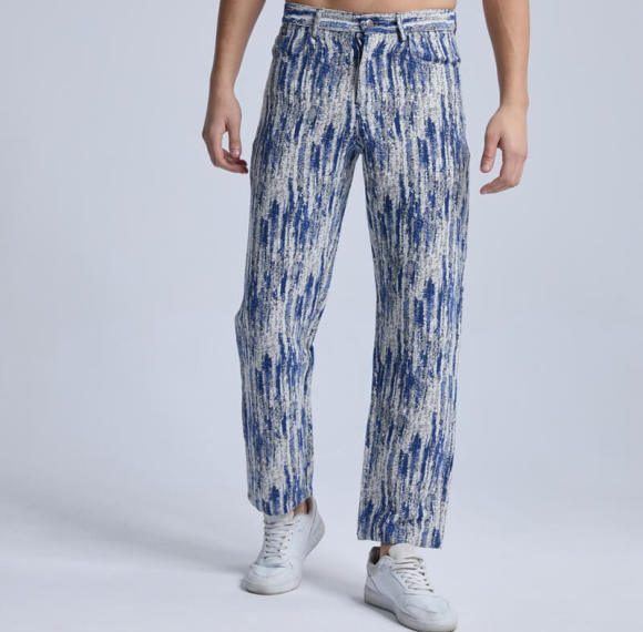 Custom Stripe Printed Straight Leg Jeans | Street Style Pants | Touches Dark Original Design Street Style Pants