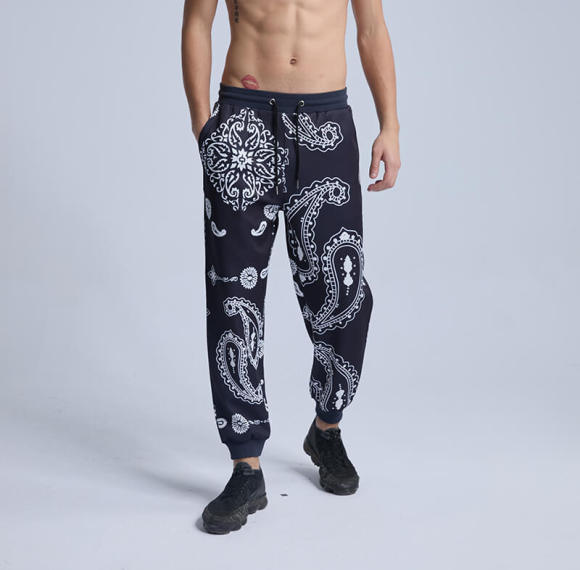 Custom Mystery Floral Print Trendy Sweatpants | Street Style Pants | Touches Dark Original Design Street Style Pants
