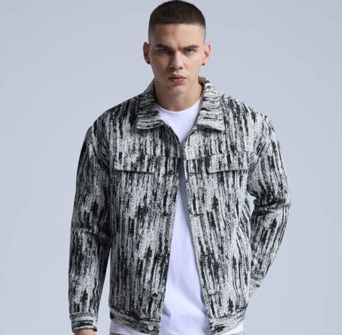 Custom Printed Casual Street Style Denim Jacket | Casul Street Style | Touches Dark Original Design Winter Coat