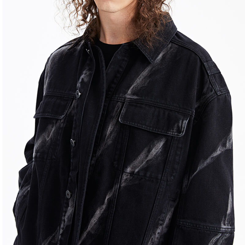 CUS23S2-JH58 Streetwear Denim Jacket Features