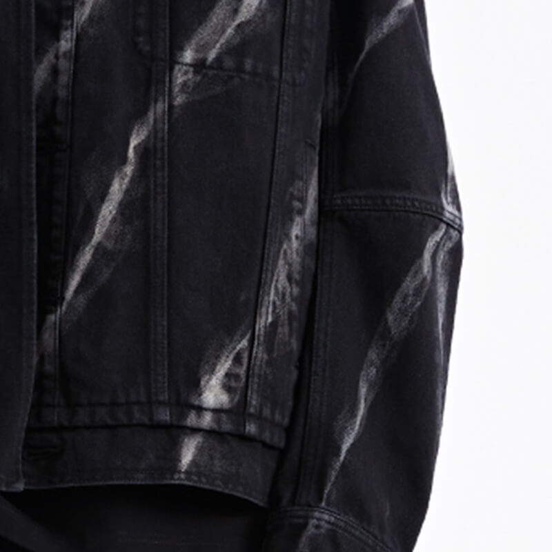 CUS23S2-JH58 Streetwear Denim Jacket Details