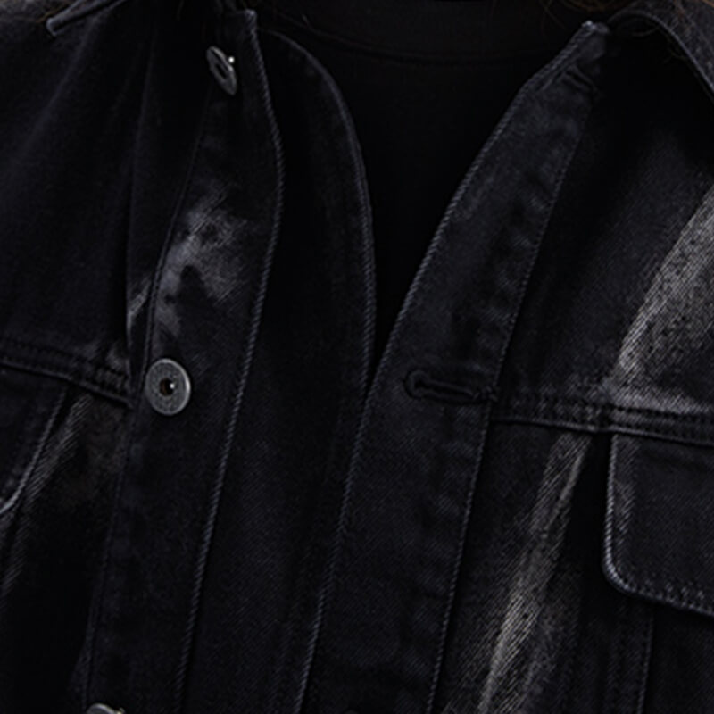 CUS23S2-JH58 Streetwear Denim Jacket Details