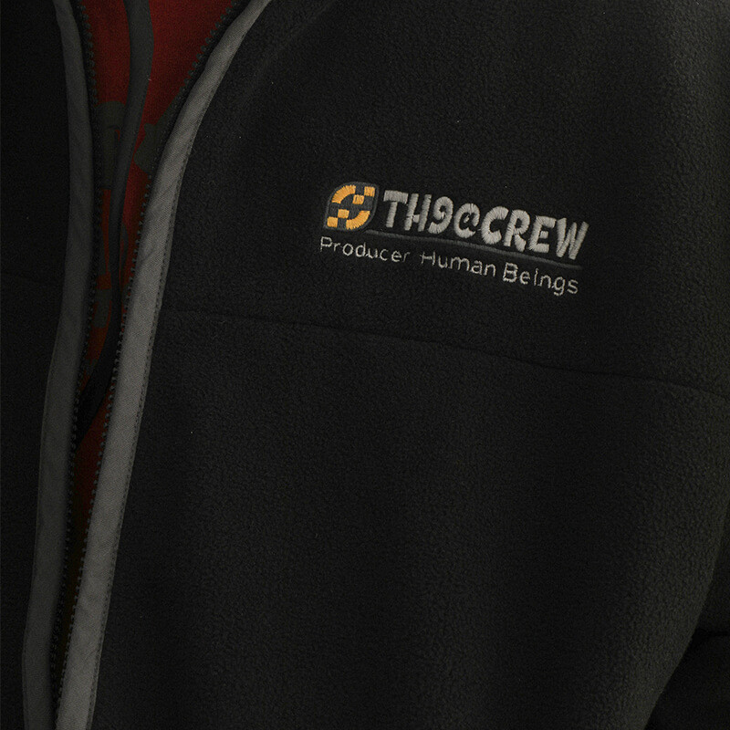 Custom Embroidered Splice Rocker Fleece Jacket Features