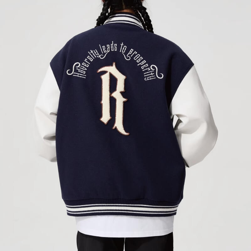 Custom Vintage Spliced Winter Baseball Jacket Features